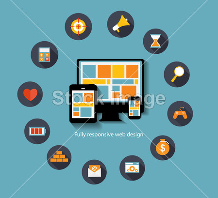 n Flat Icon Set for Web and Mobile Application 