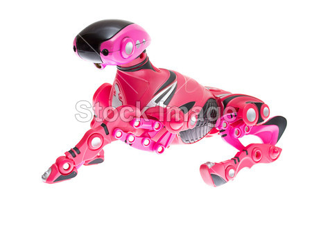 白底粉红机器人狗图片素材(图片编号:5033024