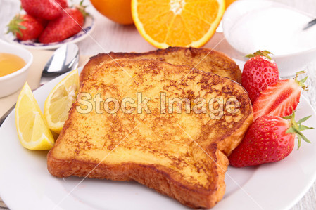 法国糖烤面包、 水果图片素材(图片编号:5033