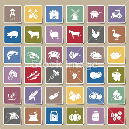 Farm icons Sticker Set图片素材(图片编号:503