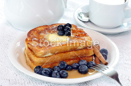 新鲜蓝莓的法式土司图片素材(图片编号:50344