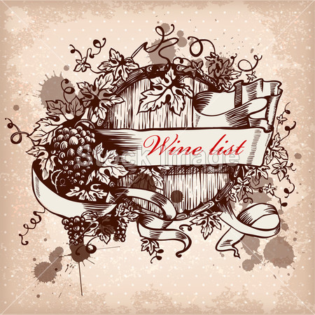 葡萄与葡萄酒标签设计图片素材(图片编号:503