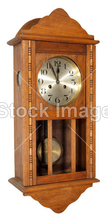 复古墙上时钟,显示 11:55 上午(图片编号50352