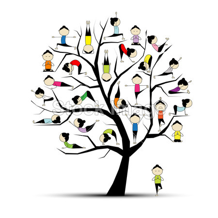 练习瑜伽,树概念为您的设计图片素材(图片编号