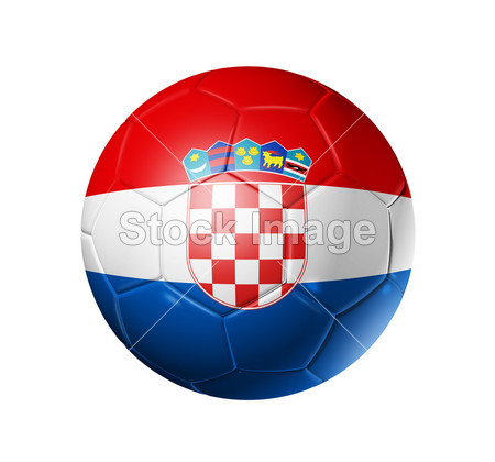 足球足球球与克罗地亚国旗