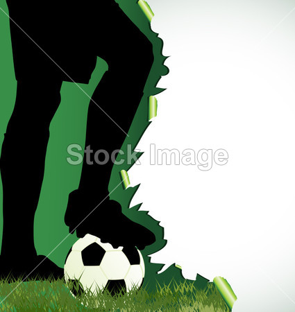 足球海报与足球球员剪影图片素材(图片编号:5