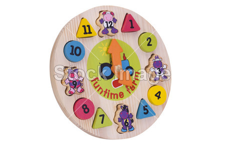 Close-up of a toy wall clock图片素材(图片编号: