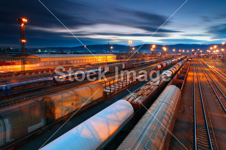 货运车站与列车图片素材(图片编号:50385584
