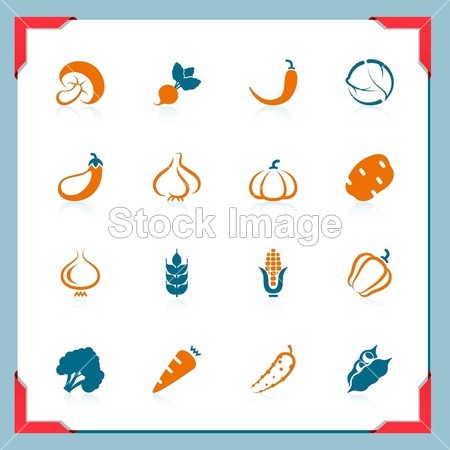 Vegetable icons | In a frame series图片素材(图