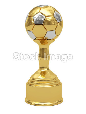黄金足球球奖杯底座上图片素材(图片编号:503