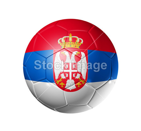 足球足球球与塞尔维亚国旗图片素材(图片编号