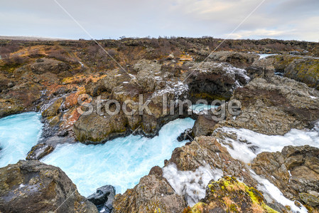 Glacial River Pool, Barnafoss, Iceland(图片编号