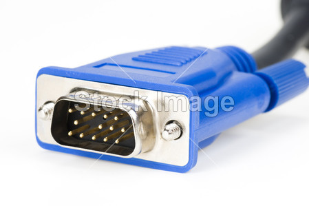 Vga 电缆连接器和数字视频电缆图片素材(图片