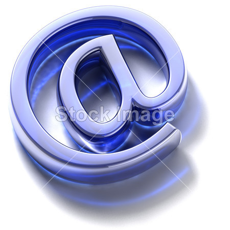 注册电子邮件。蓝色玻璃图片素材(图片编号:5