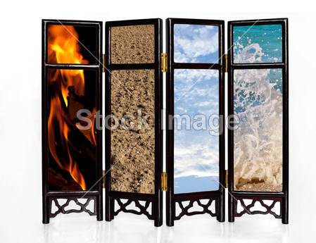 火、 土、 空气和水的四个基本要素图片素材(图