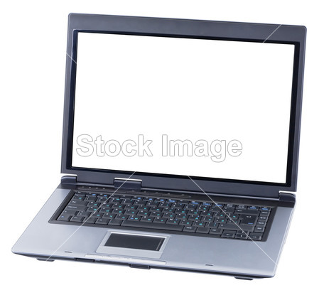 老黑笔记本电脑与俄语键盘图片素材(图片编号