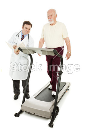 医生监测员高级跑步机上图片素材(图片编号:5