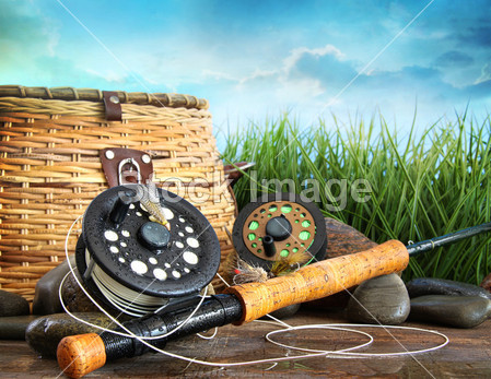 Flly 捕鱼设备和篮子图片素材(图片编号:50481