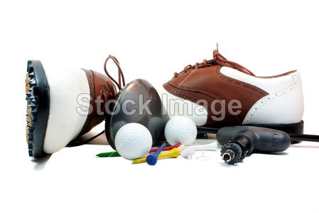 高尔夫球鞋和设备图片素材(图片编号:5048565