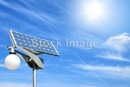 太阳能电池板和天空图片素材(图片编号:50491