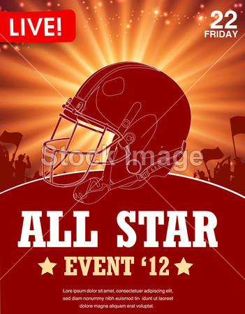 美国足球和橄榄球游戏海报图片素材(图片编号