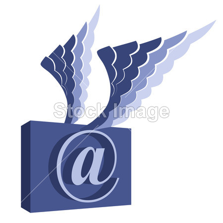 带翅膀的电子邮件符号图片素材(图片编号:505