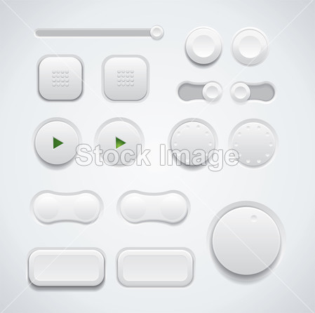 Ui button set including buttons and switches图片