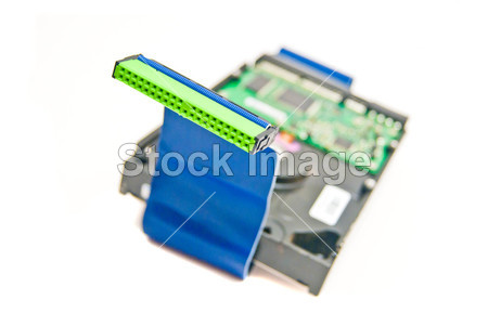硬盘和蓝色 ide 连接器图片素材(图片编号:505