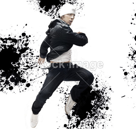 嘻哈舞跳跃抽象初始背景图片素材(图片编号:5