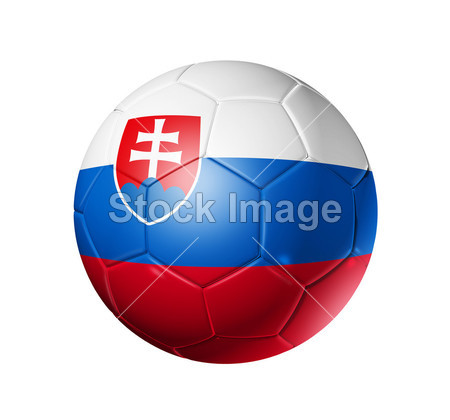 足球足球球与斯洛伐克国旗图片素材(图片编号