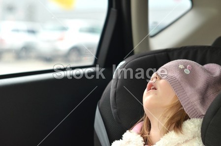 在汽车安全座椅婴儿睡眠图片素材(图片编号:5