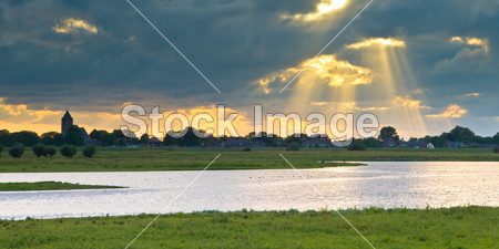 荷兰艾瑟尔河风景图片素材(图片编号:5051688