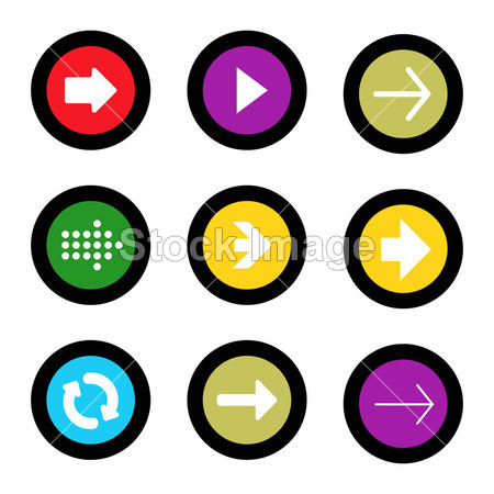 ow sign icon set in circle shape internet button o