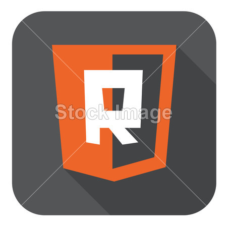 Vector illustration of orange shield with respons