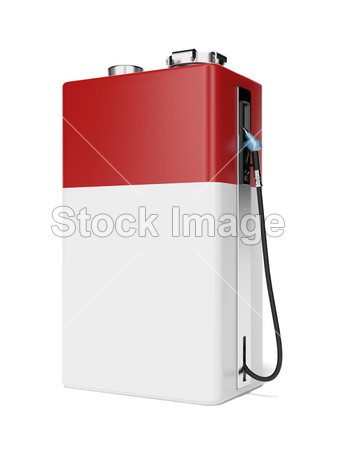 Gas station as red battery图片素材(图片编号:5