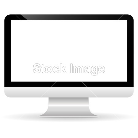 计算机显示器上白色隔离图片素材(图片编号:5