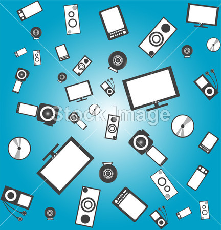 无缝电子产品背景图片素材(图片编号:5055402