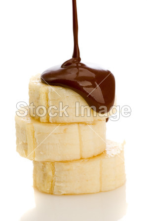 浇注巧克力香蕉片图片素材(图片编号:5056540