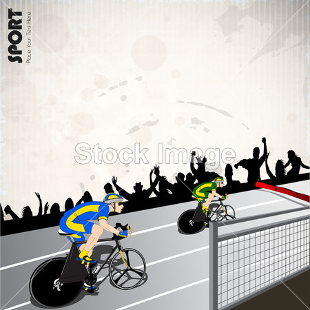 执行快速循环赛道比赛骑单车插画图片素材(图