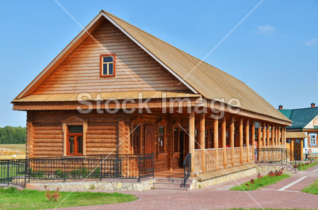传统俄罗斯农村木房子图片素材(图片编号:505