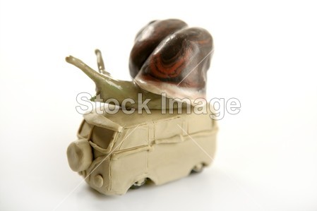 与过去的蜗牛手工制作橡皮泥大众范图片素材(