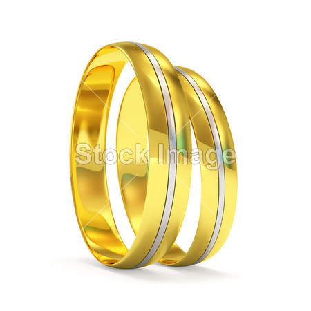 Golden Wedding Rings with a platinum insert (H