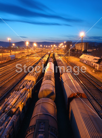 货运车站与列车-货物运输图片素材(图片编号:5