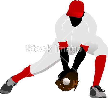 棒球运动员。矢量插画图片素材(图片编号:506