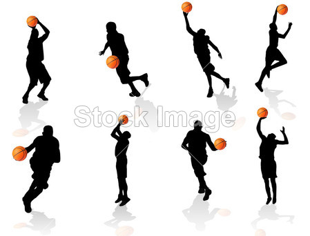 篮球运动员剪影图片素材(图片编号:50608141