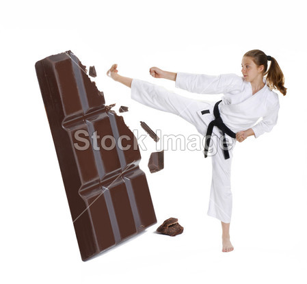 武术女孩殴打 chocolate.karate 女孩 portrait.m