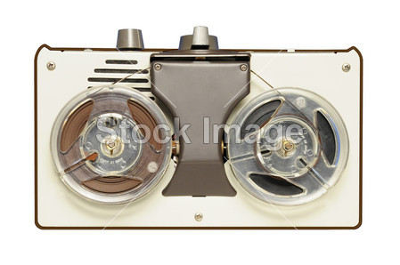 大约在 1967年老式盘式磁带录音机图片素材(图