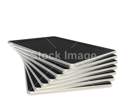 扭曲的 pad 平板电脑电子设备堆栈图片素材(图