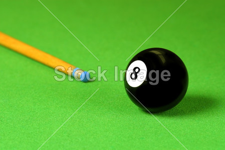 提示棍子和斯诺克球绿色图片素材(图片编号:5