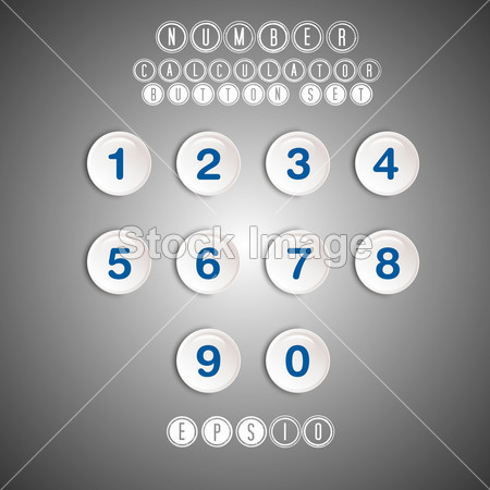 设置按钮数计算器白色图片素材(图片编号:506